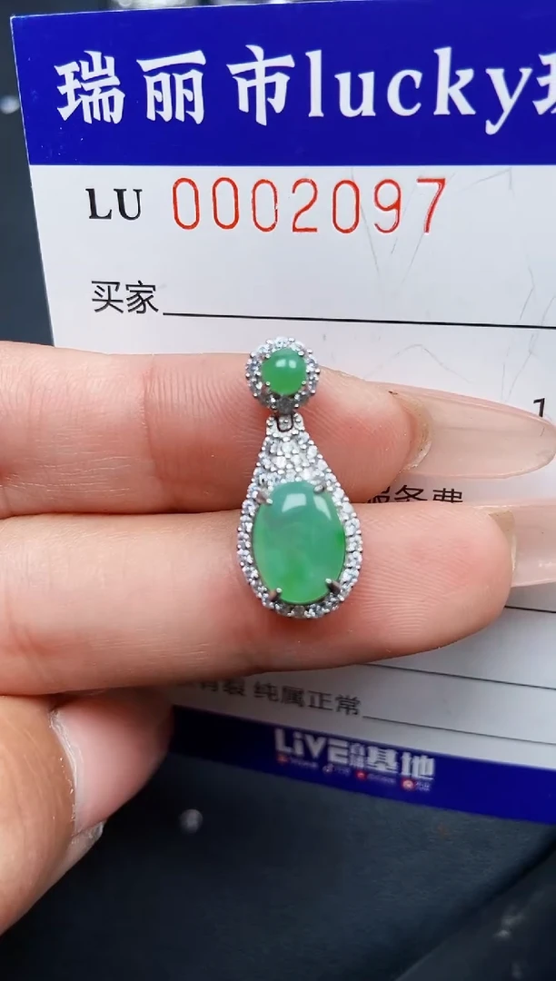 【闪购商品】翡翠颈饰银S925镶嵌2097