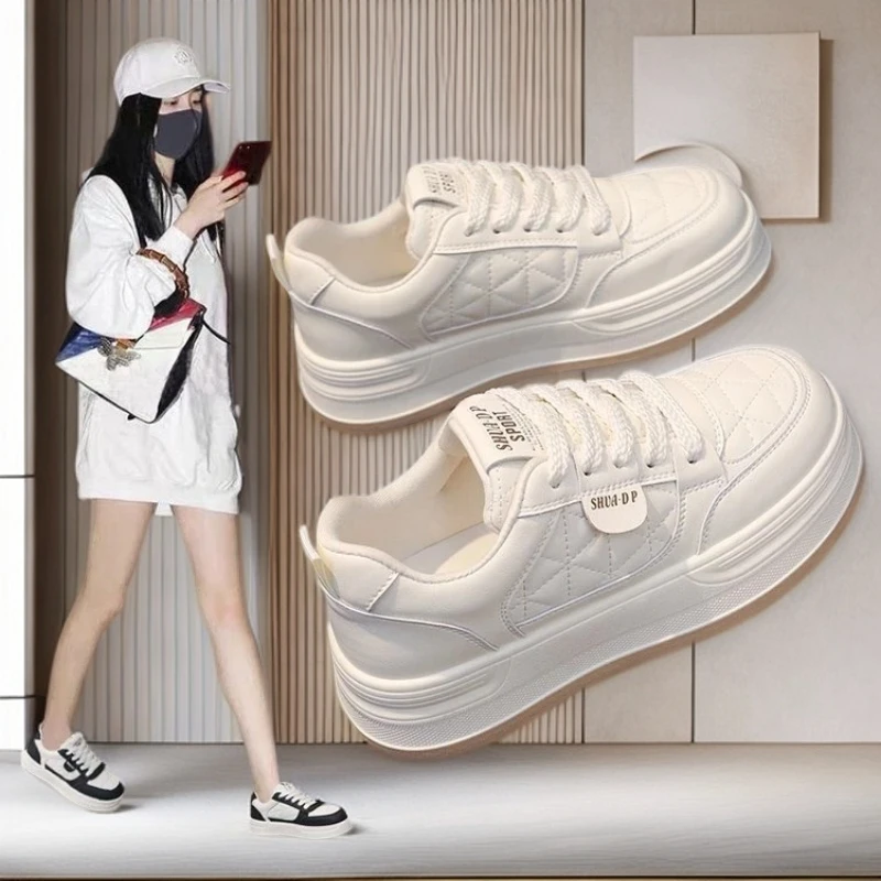 2025秋季时尚新款百搭运动休闲鞋厚底百搭小白鞋S6
