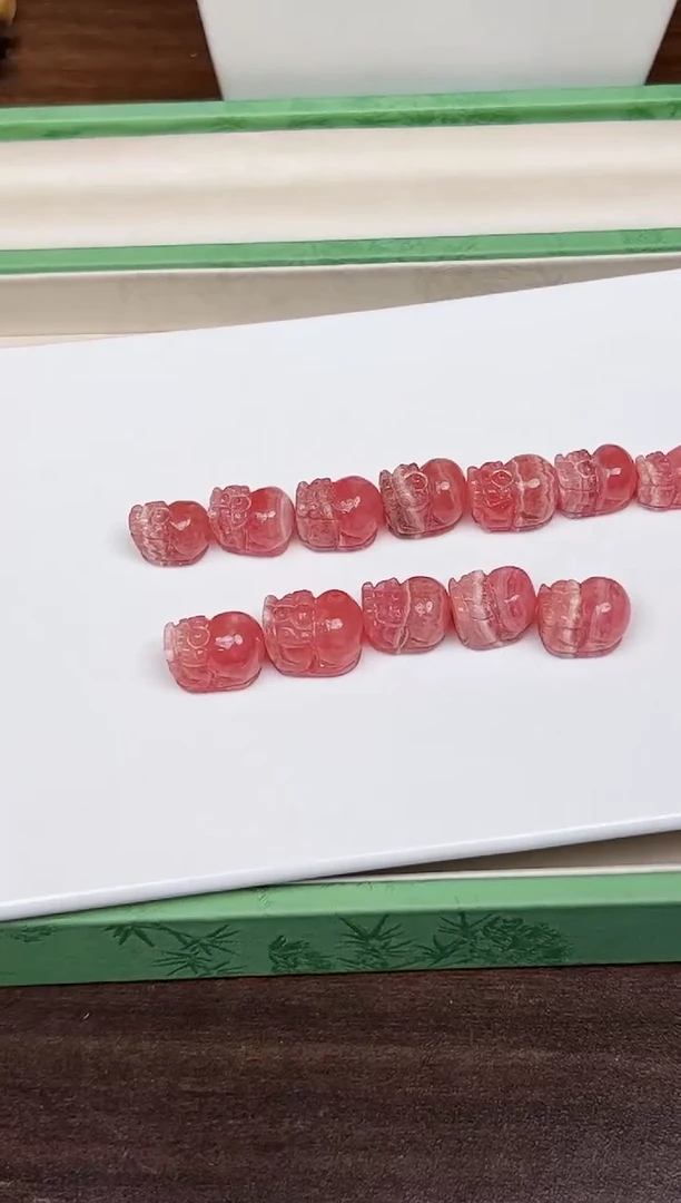 未镶嵌菱锰矿（红纹石）单珠悦2808 多样性发一件