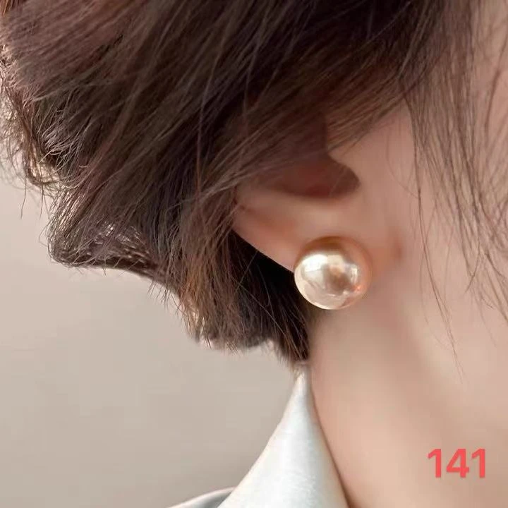 铜合金亚克力项链 仿珍珠【浅金优雅】耳钉141