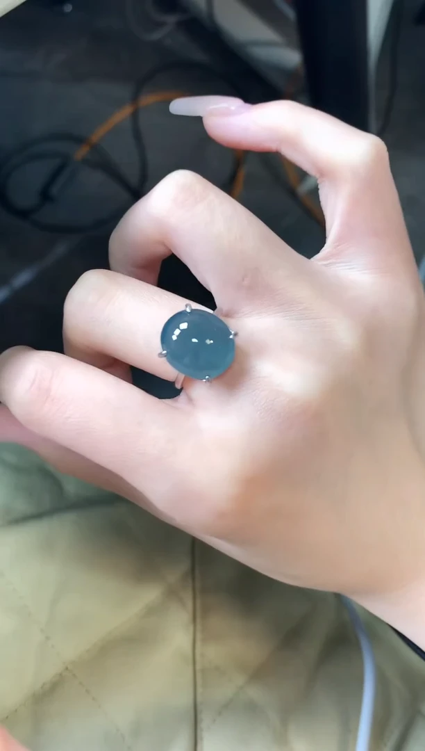 【闪购商品】翡翠戒指银S925镶嵌235345345