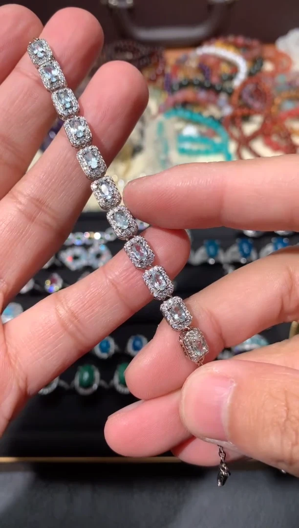 未镶嵌手链海蓝宝石Y37【多样性发其一】