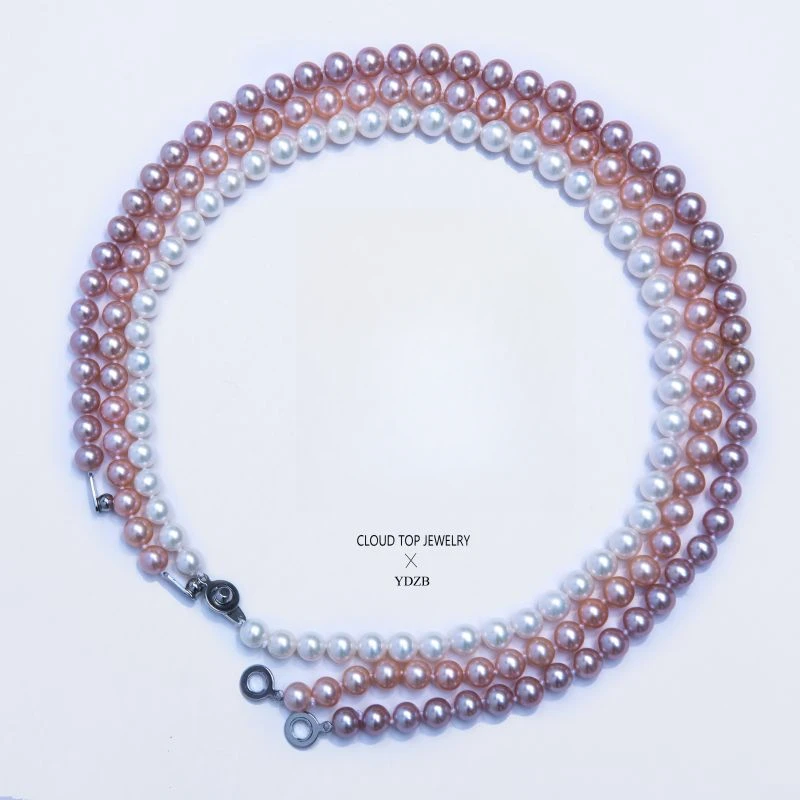 设计款三色淡水无核珍珠三件套时尚气质中古简约【多样性发货】