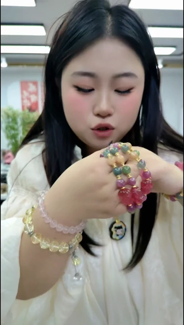 【闪购商品】碧玺颈饰银S925镶嵌2269碧玺多宝单圈