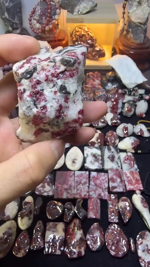 天然辰砂大晶砂随行吊坠