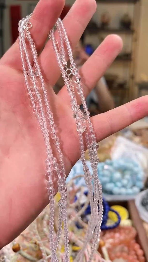 未镶嵌颈饰水晶白水泡泡链（多样性发一）