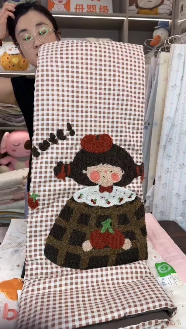 聚酯纤维双A面 全棉双层纱 可机洗 1.2夏