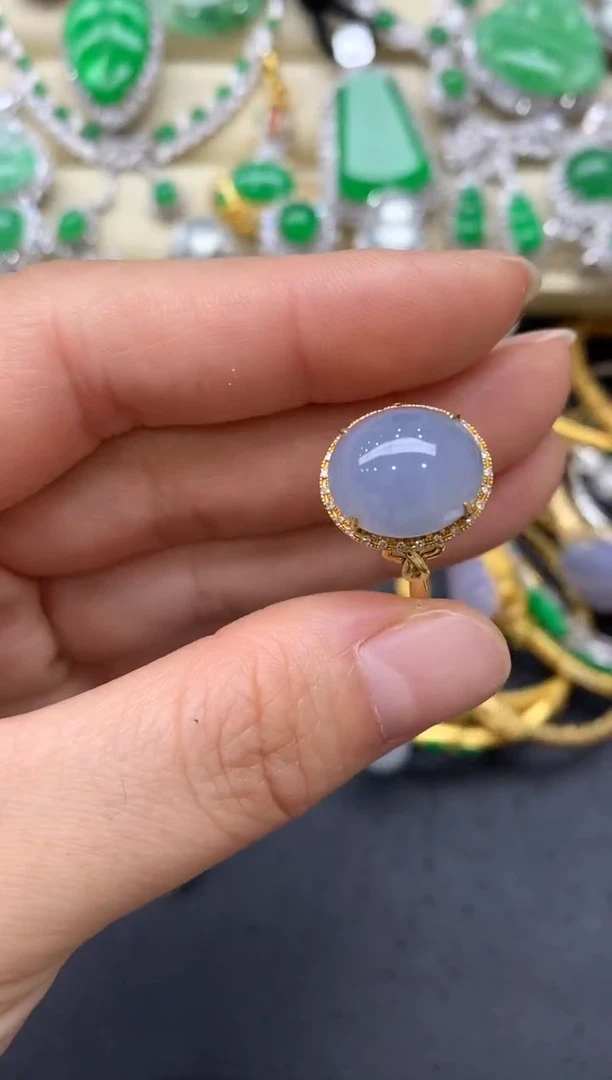 翡翠戒指18K金镶嵌286-中国好珍宝
