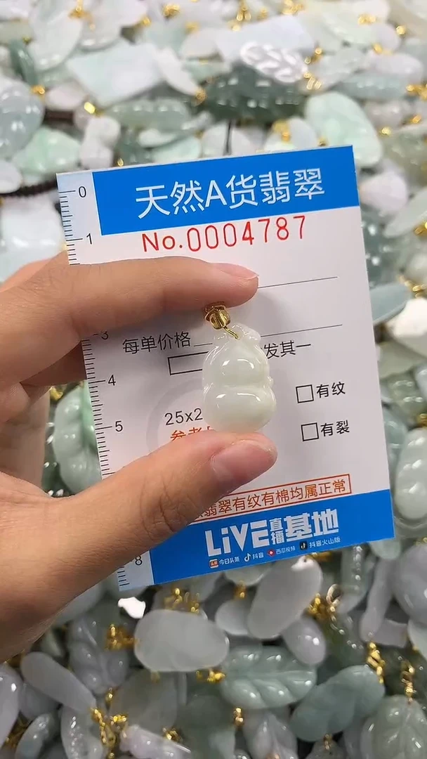 颈饰未镶嵌翡翠净货挂件-4787