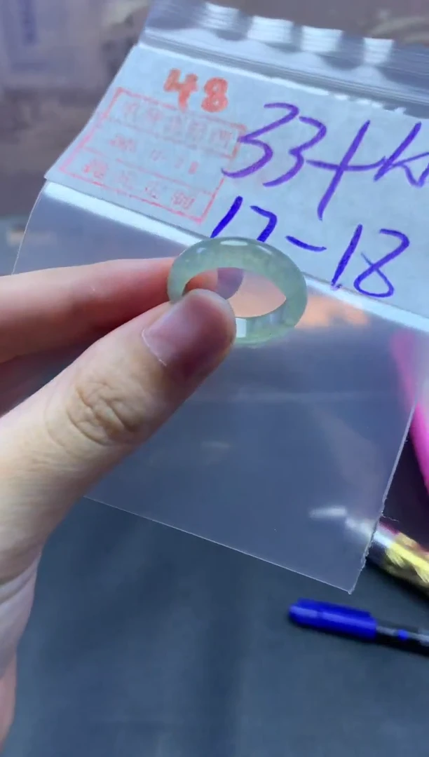 未镶嵌定制翡翠戒圈17-18#43毛货需精细抛光