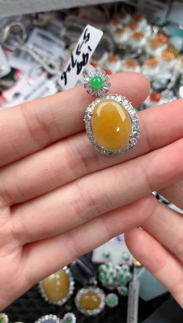 银S925镶嵌戒指翡翠1010---10