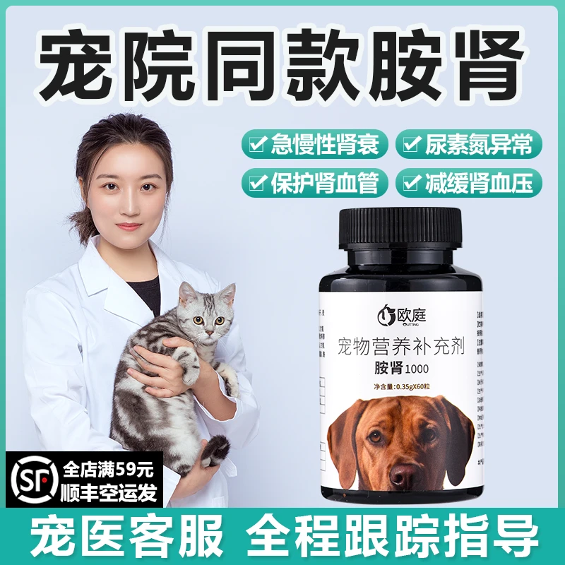 宠物胺肾猫肾衰竭专用狗宠物活肾肾衰停肌酐猫咪狗狗护肾