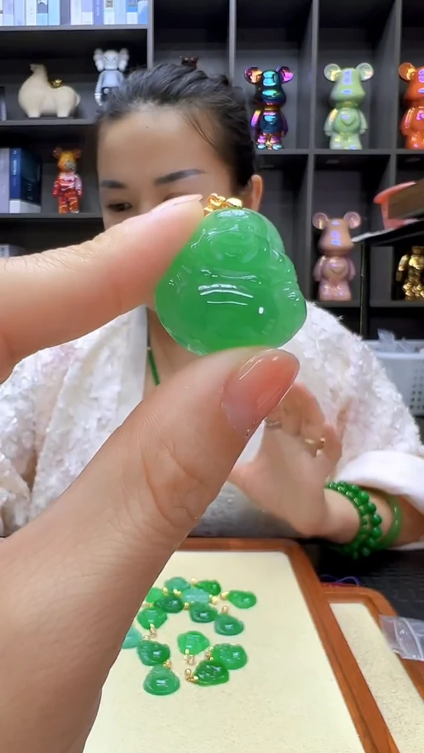 翡翠14K金镶嵌颈饰丹丹diy劲饰