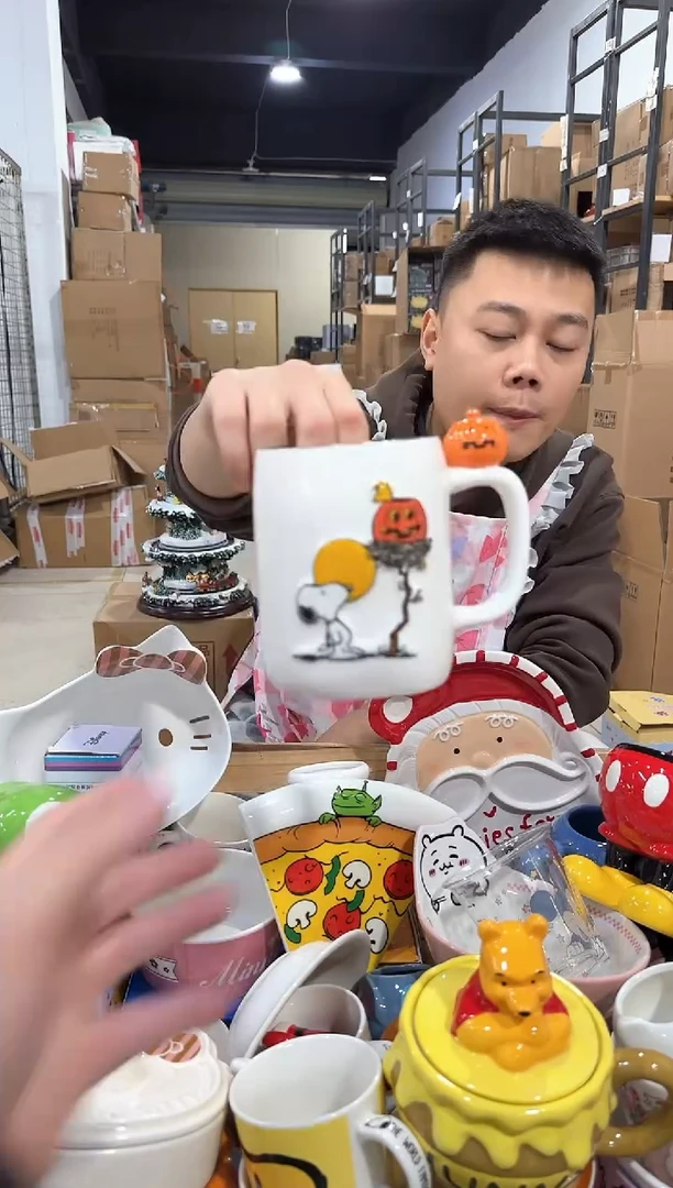 瓷片史努比南瓜公仔杯