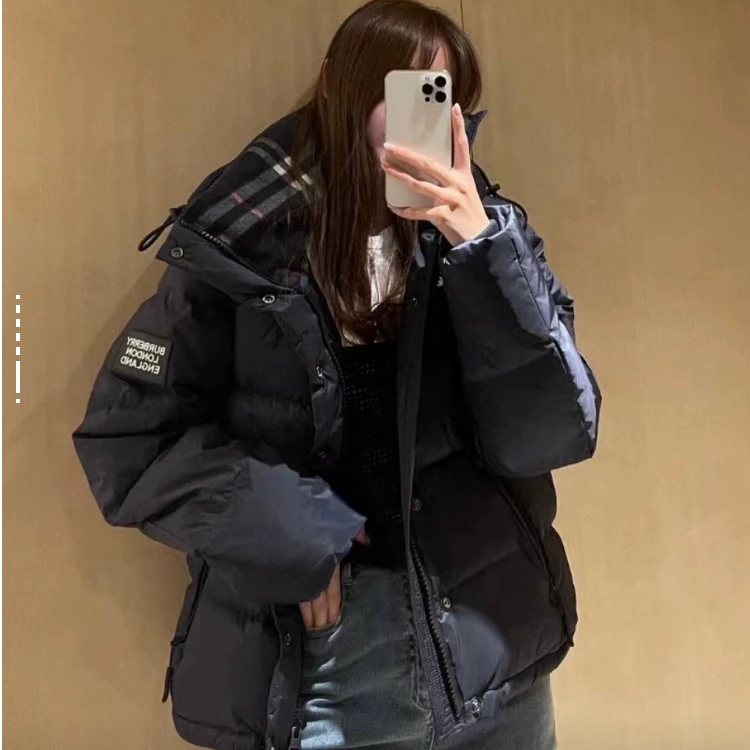 99新 BURBERRY/博柏利 博柏利可拆袖连帽羽绒服S码11209外套休闲