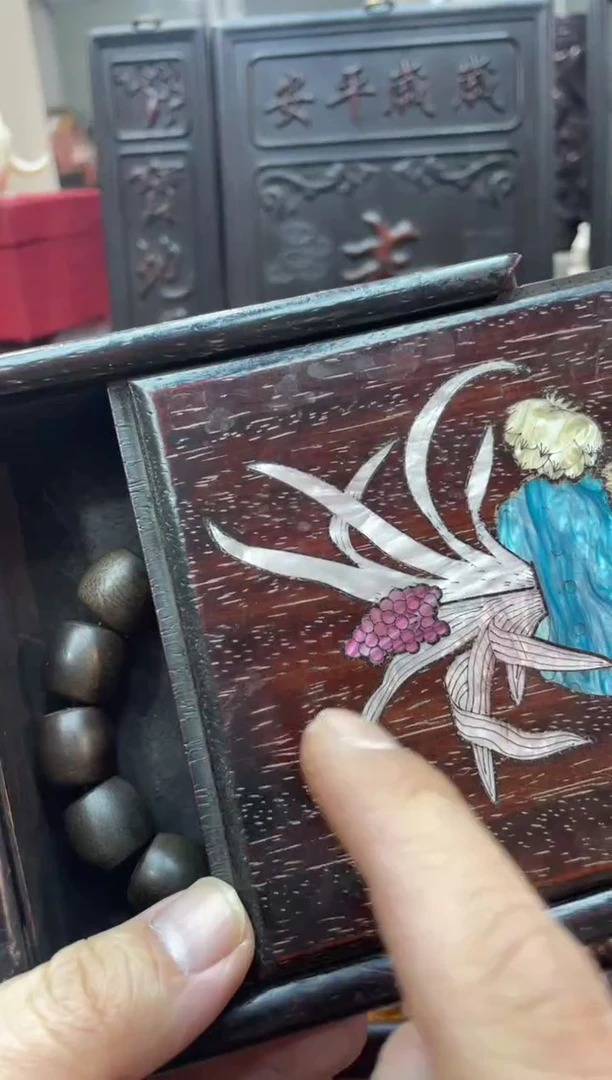 【闪购商品】木黑桶珠手串带方盒