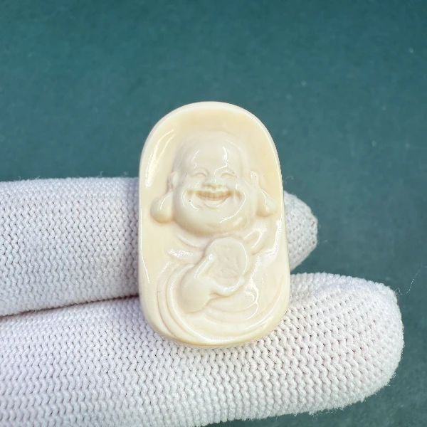 E6977天然猛犸牙雕刻牌32.9*20.3*9.4支持鉴定假一罚四