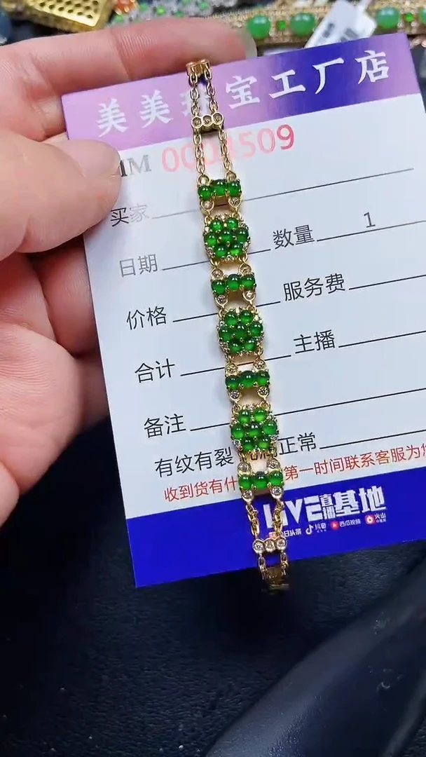 颈饰银S925镶嵌翡翠4509