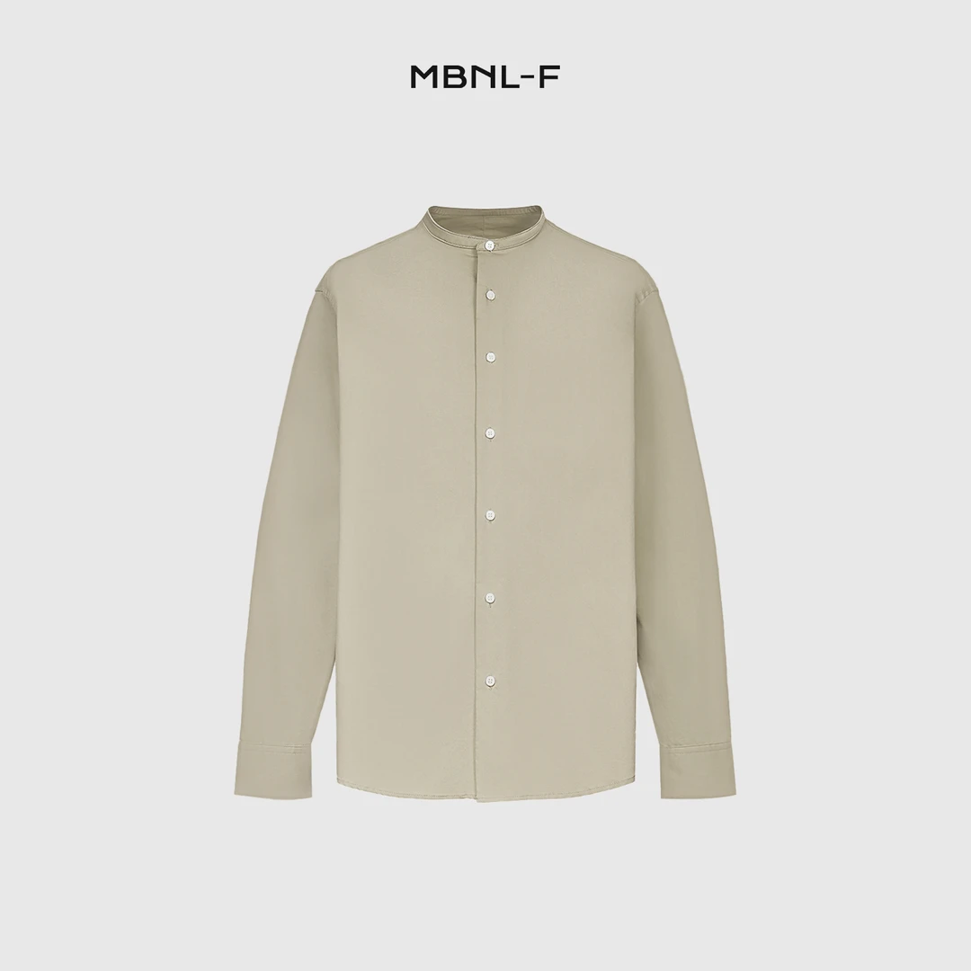 MBNL-F “极简立领衬衫” 24F/W秦磊Q 长袖亨利领纽扣衬衫 LL-1002