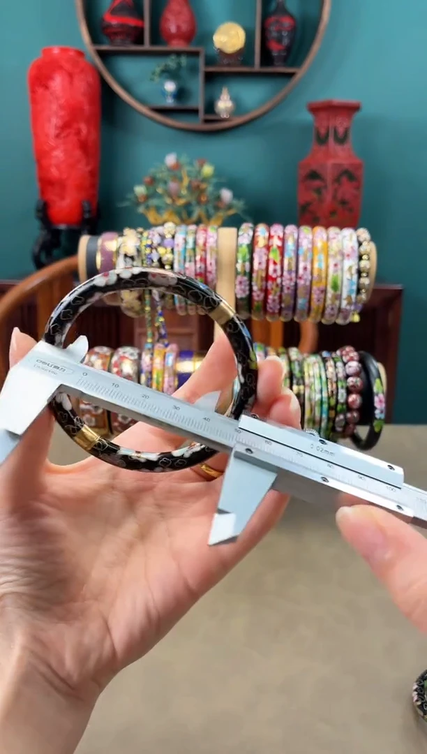 ?****念非遗 景泰蓝开口镯 60 黑色