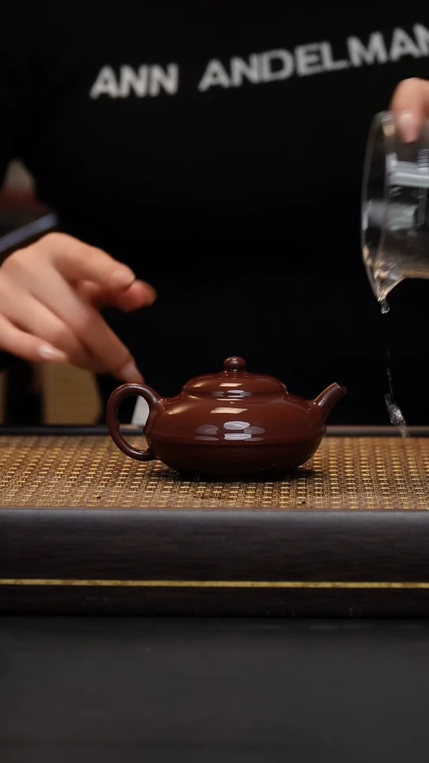 茶壶紫砂老脂泥 线圆