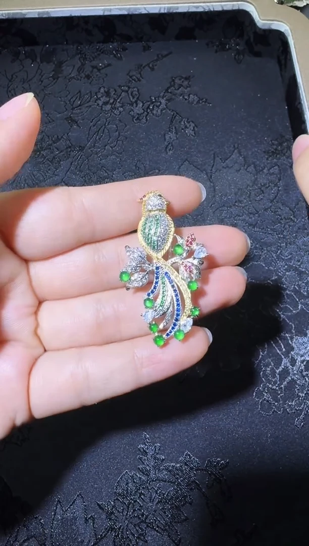 【闪购商品】蜜蜡吊坠(不含链)银S925镶嵌喜鹊