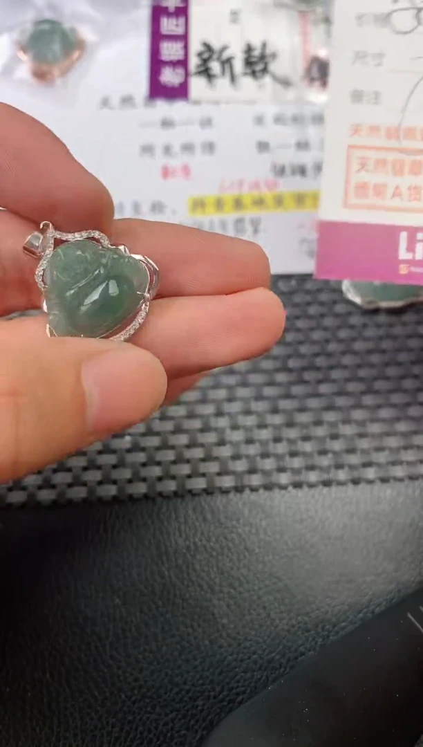 翡翠银S925镶嵌颈饰清*·