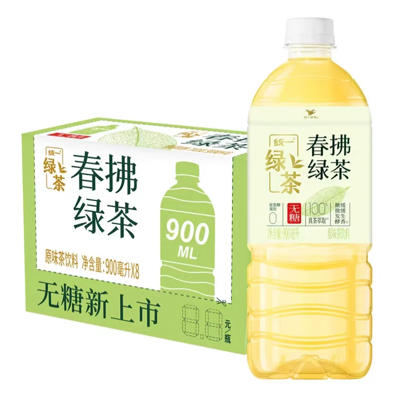 【2025.4】统一春佛绿茶900ml*8瓶夏日必备饮品饮料