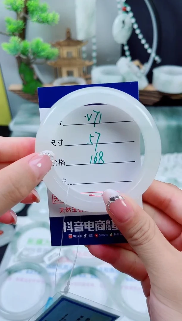 未镶嵌手镯石英质玉（天山翠）71