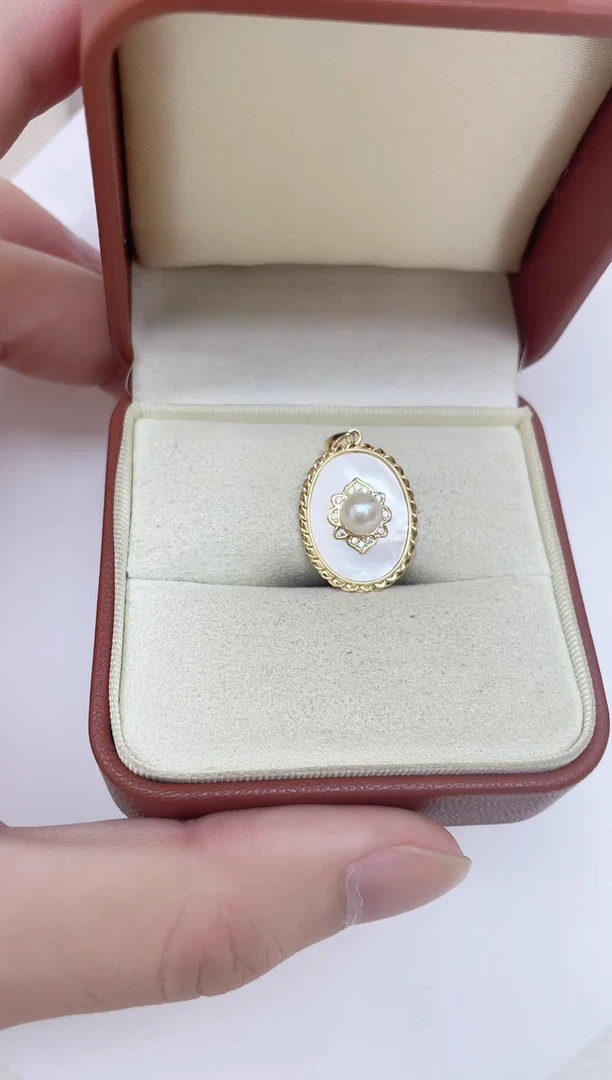 海水珍珠银S925镶嵌颈饰