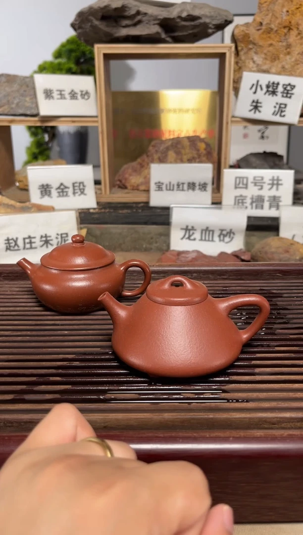 茶壶紫砂纯红降坡子冶