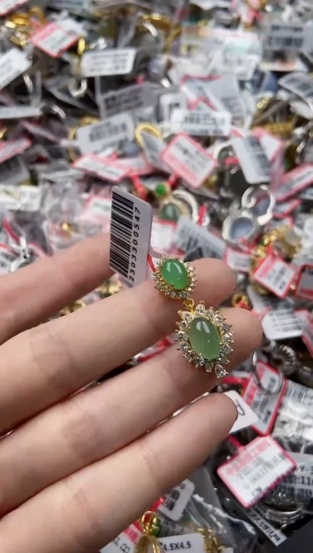 翡翠戒指银S925镶嵌111----9