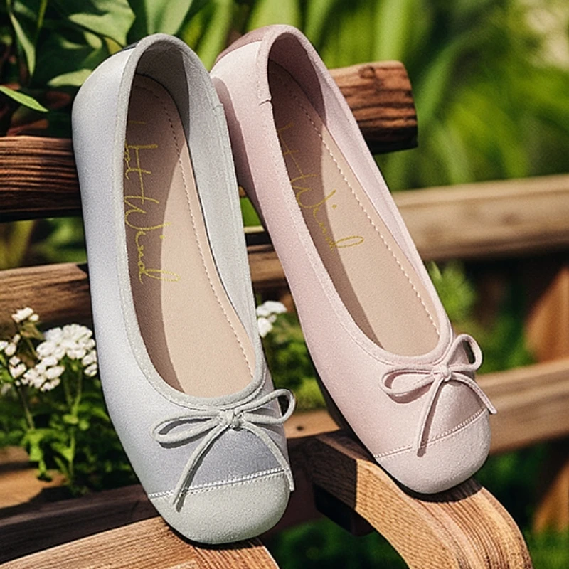 【广州专属】热风2025年蝴蝶结银色时尚小单鞋轻奢鞋子H07W25109