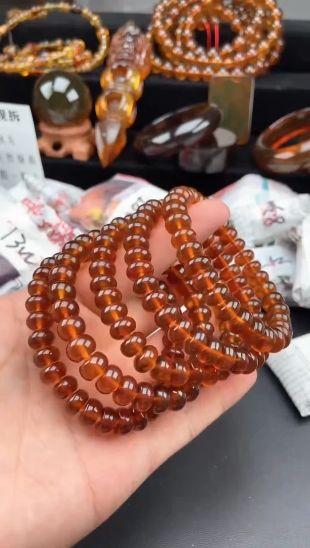 【闪购商品】琥珀手链未镶嵌9毫米老型珠手串【多样性发货其中一】