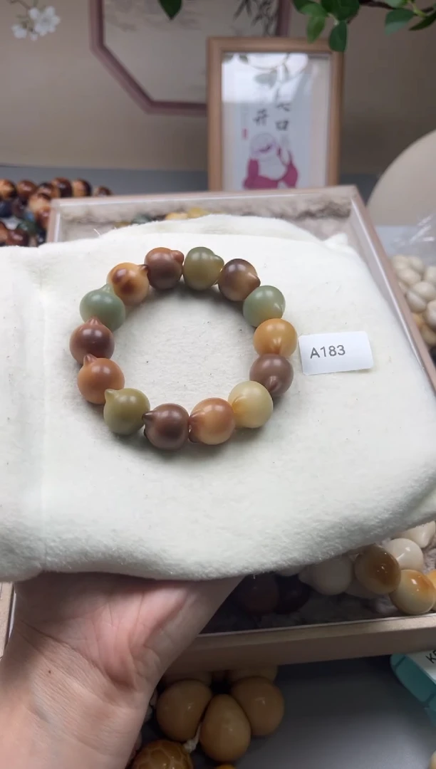 手串菩提根/象牙果蓝***岚A183猫头20mm一串通货