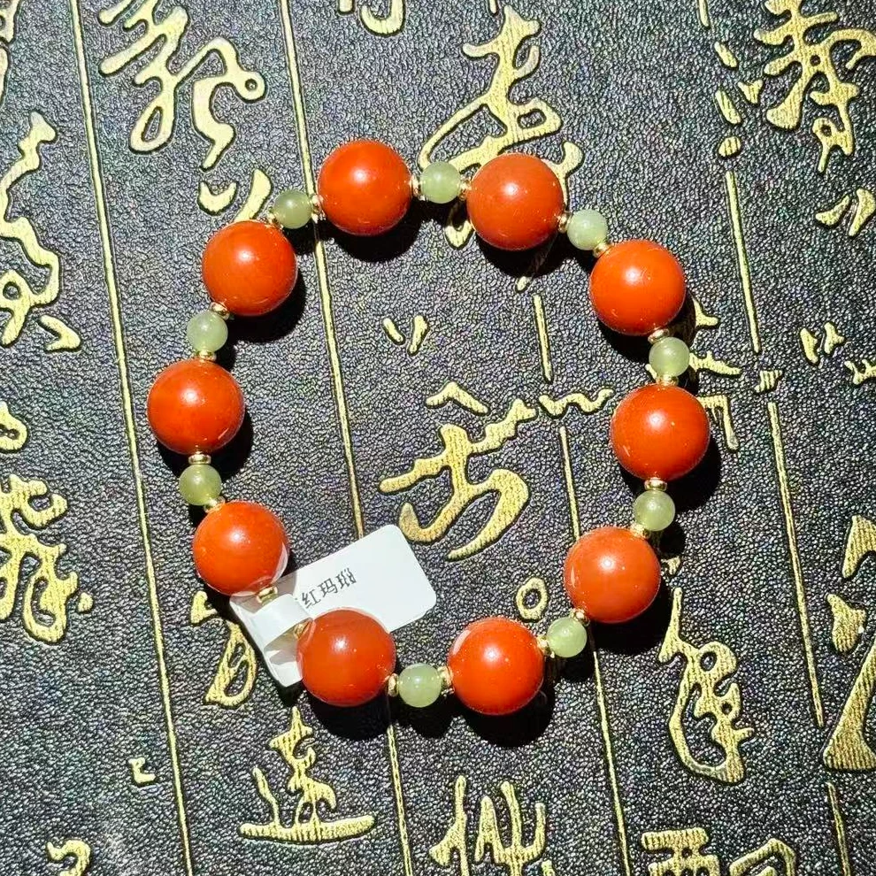 K491玛瑙圆珠手串（无礼盒）