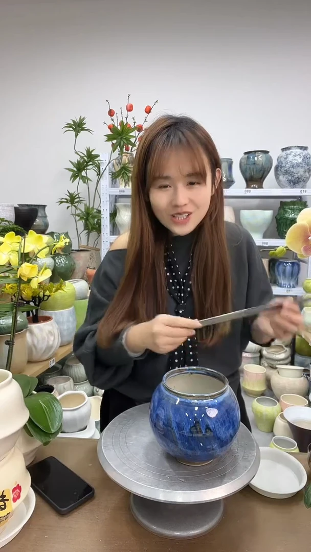 11.25陶瓷花盆直播链接高      14 口    11