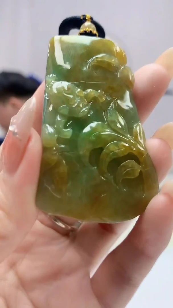 定制翡翠未镶嵌5060DD-毛货挂件62