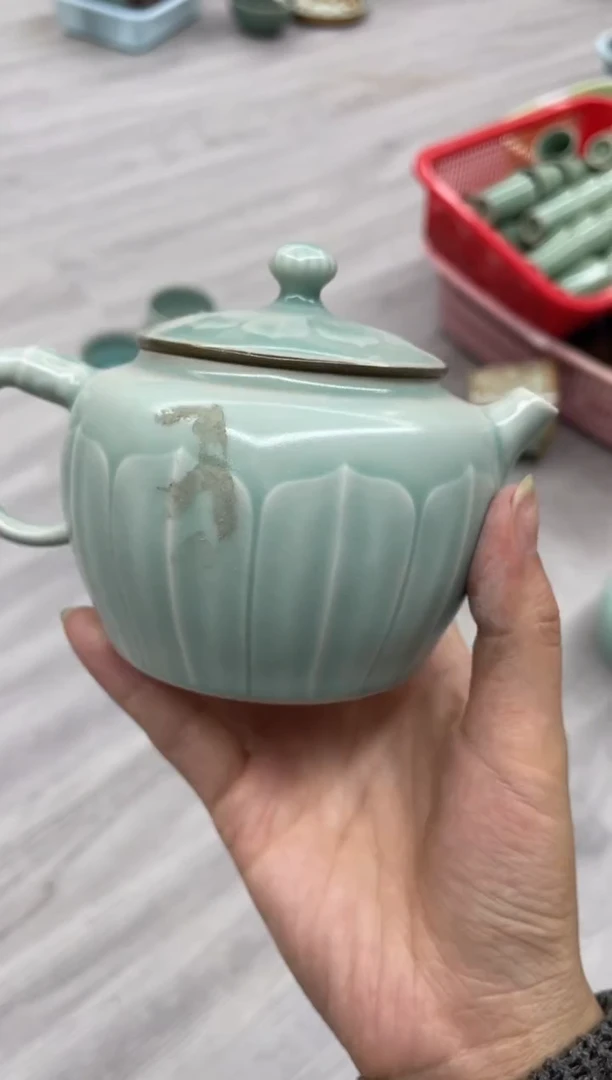 纯手工 特价福利 微瑕 慧仙青瓷