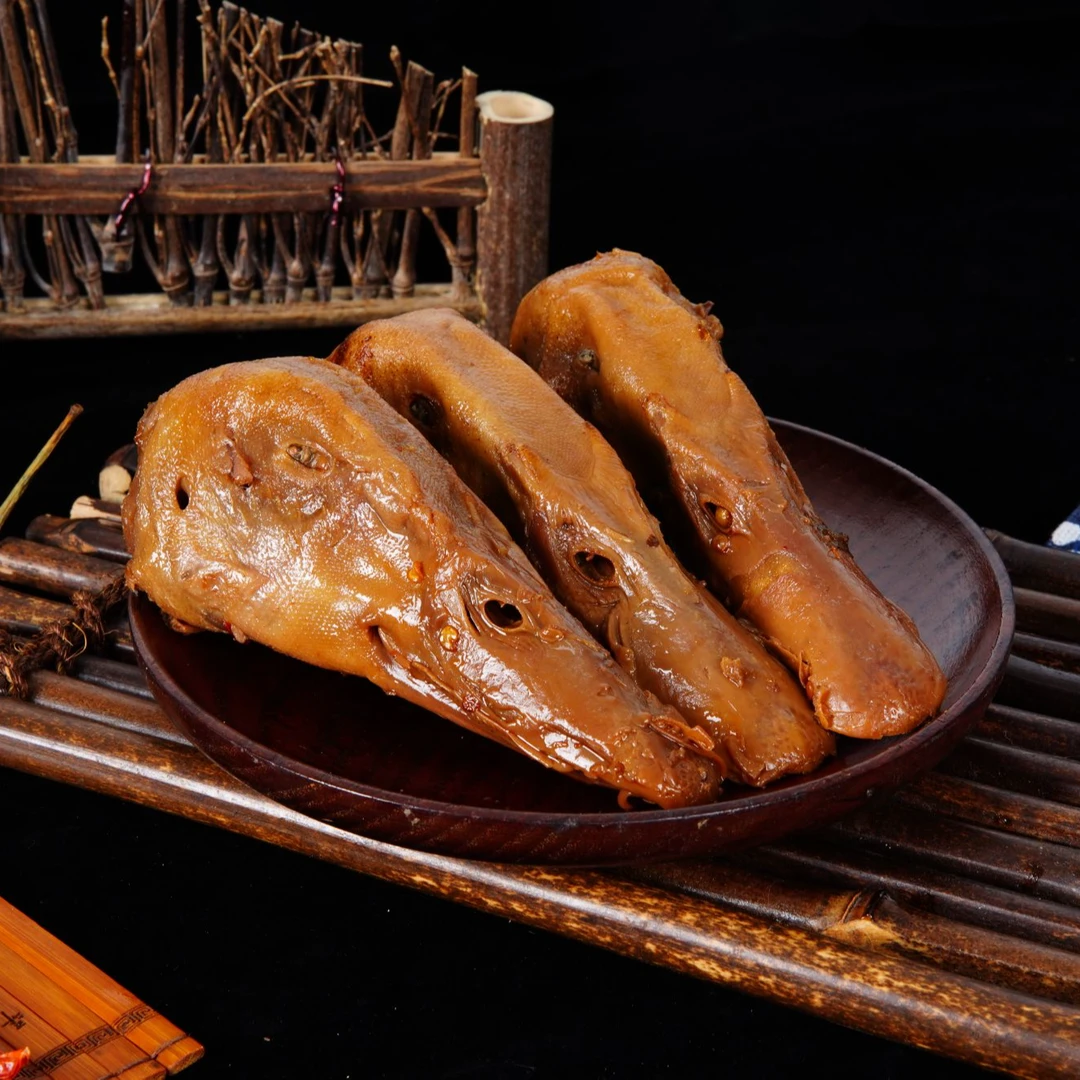 【凌达乐专属】甜辣味黑鸭风味大鸭头开袋即食卤味冷热双吃