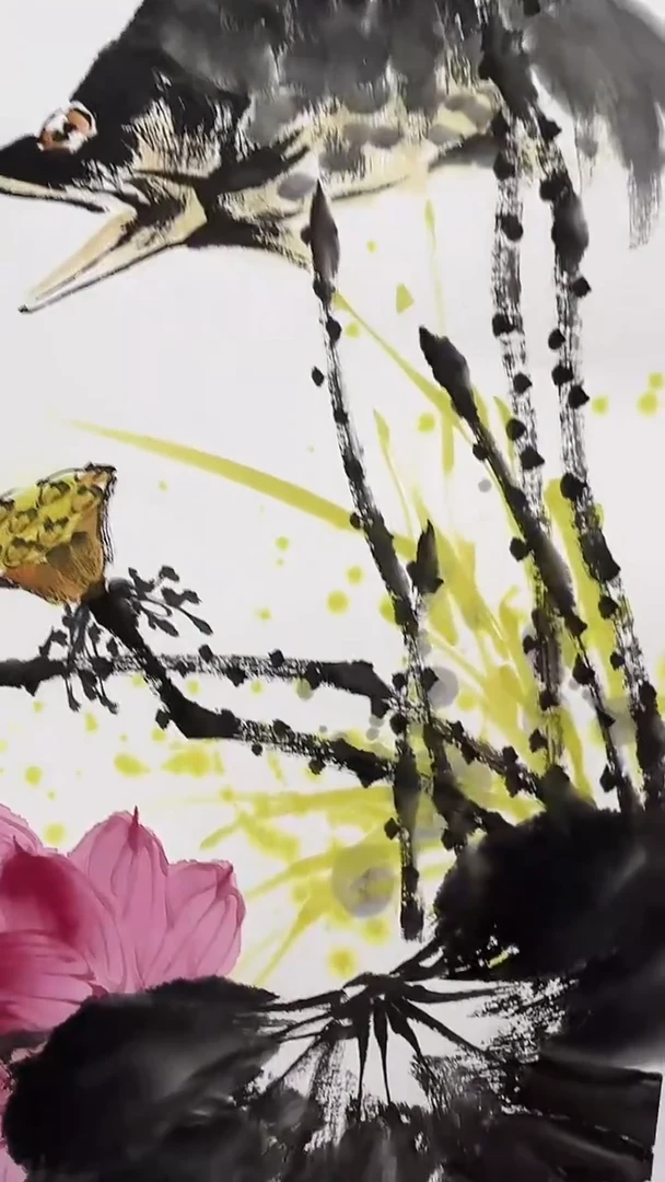 国画梅清-2平尺-花鸟-带证书