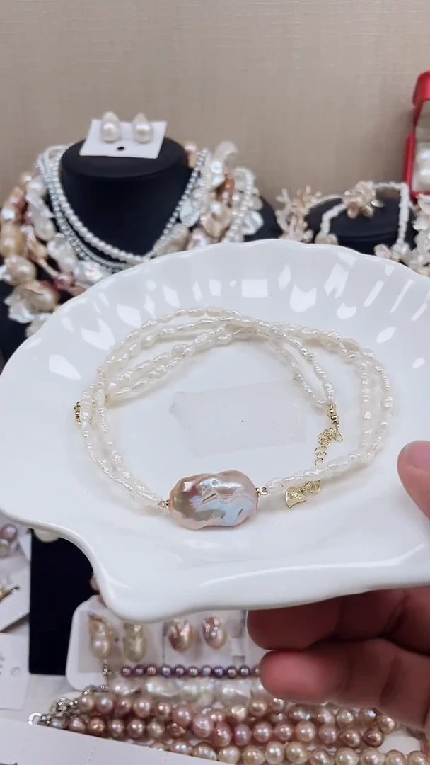 未镶嵌项链淡水珍珠【纯恬饰品】