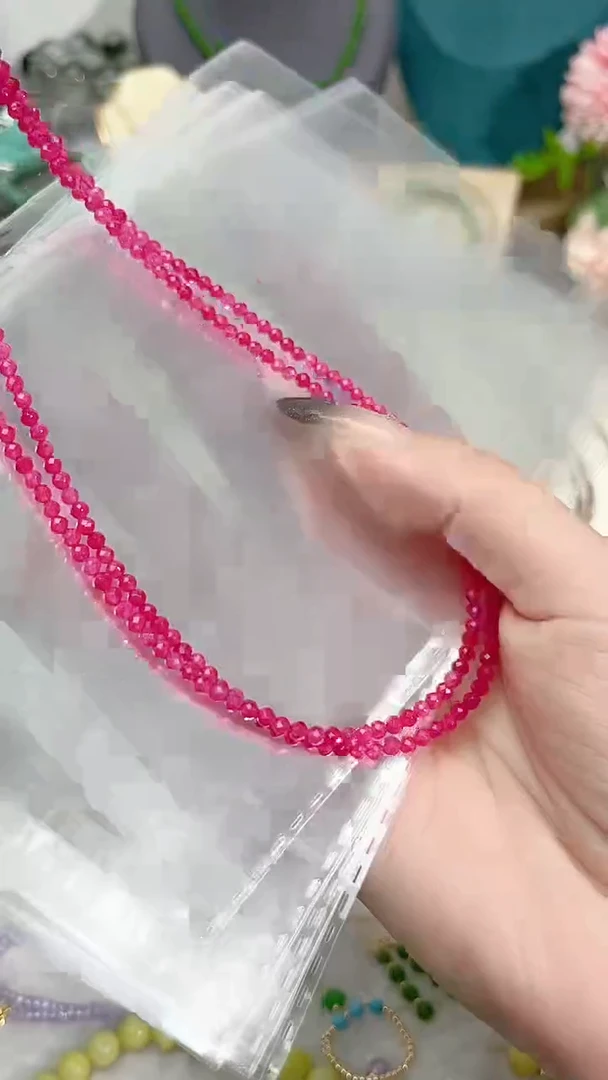 【闪购商品】尖晶石颈饰银S925镶嵌粉色69