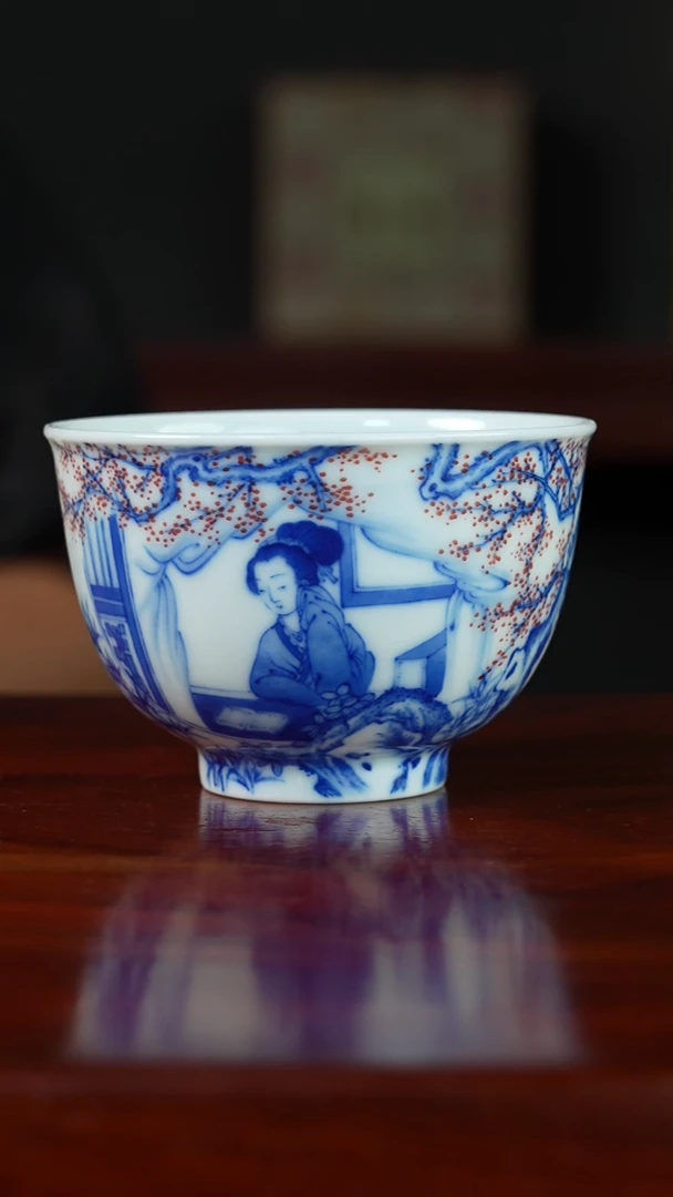 祖传窑真柴窑传承400年点红开窗大主人杯