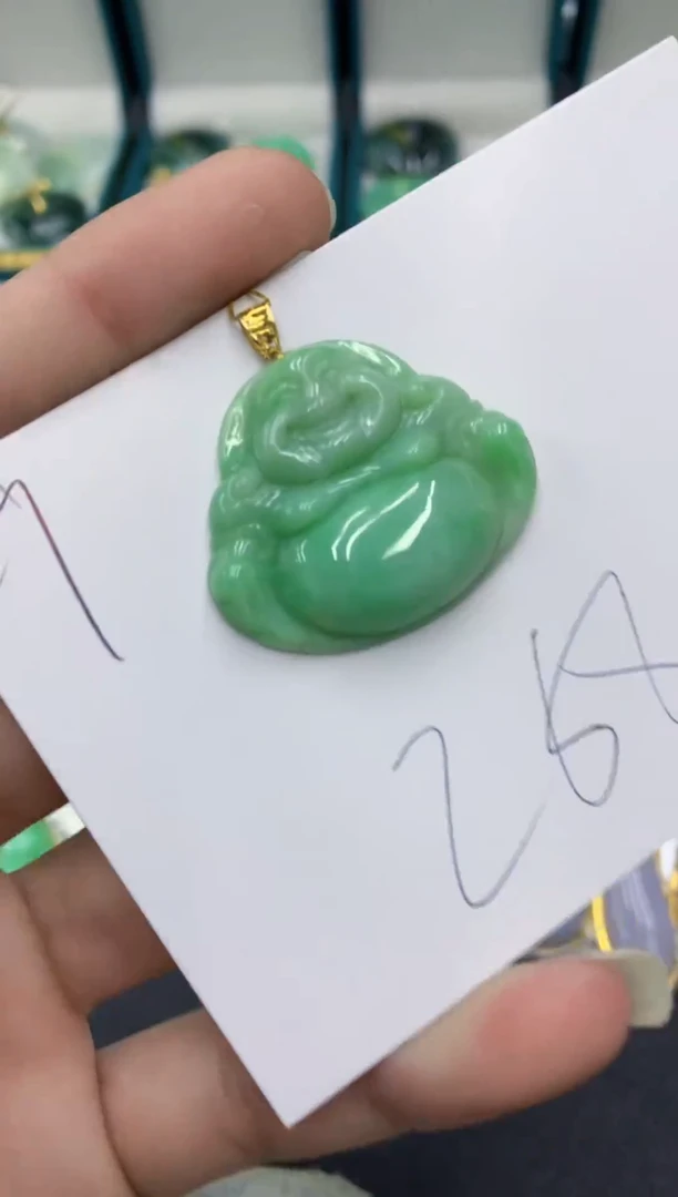 【闪购商品】翡翠颈饰18K金镶嵌翡翠