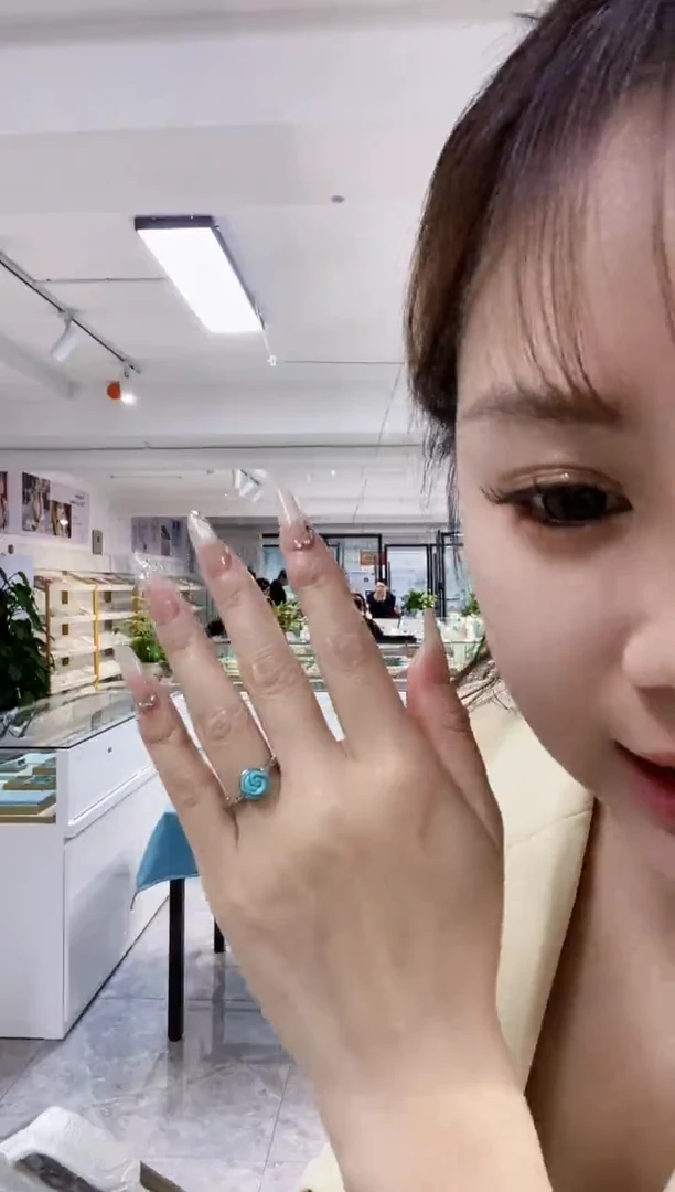 【闪购商品】绿松石戒指银S925镶嵌发货一件