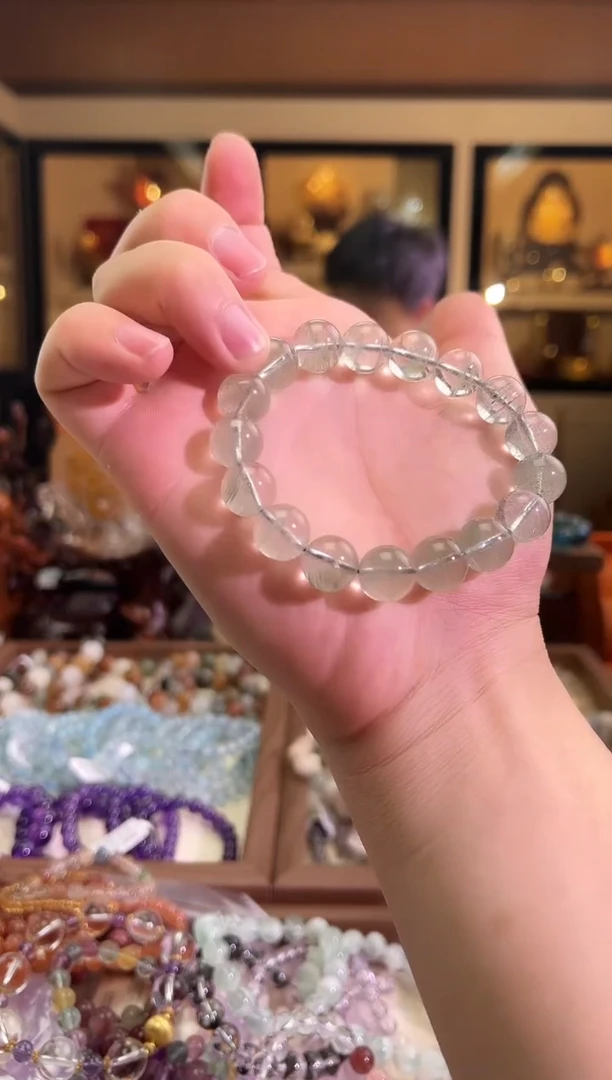 未镶嵌手链水晶12.5mm+千层翠绿幽灵（多样性发一）
