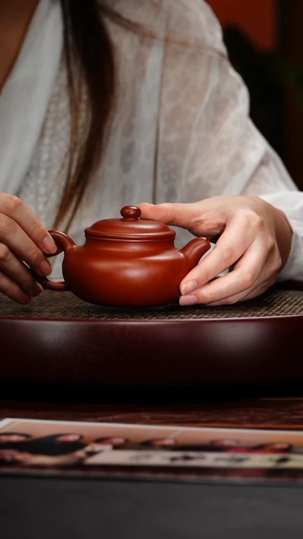 茶壶紫砂洪滔 仿古115 龙山朱泥 220毫升