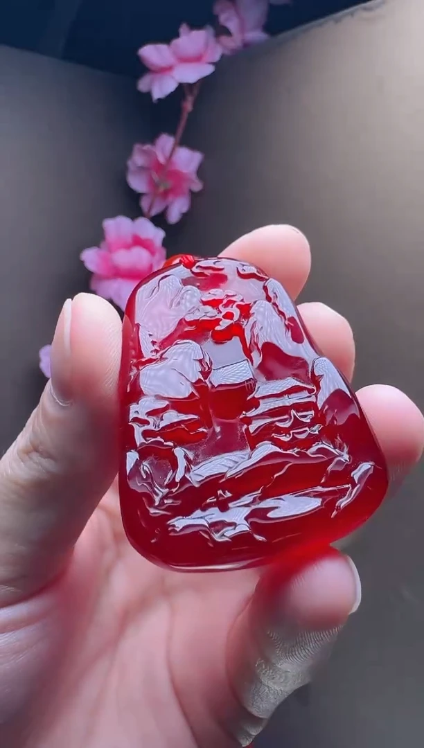 玛瑙/玉髓颈饰未镶嵌胡*仁吊坠