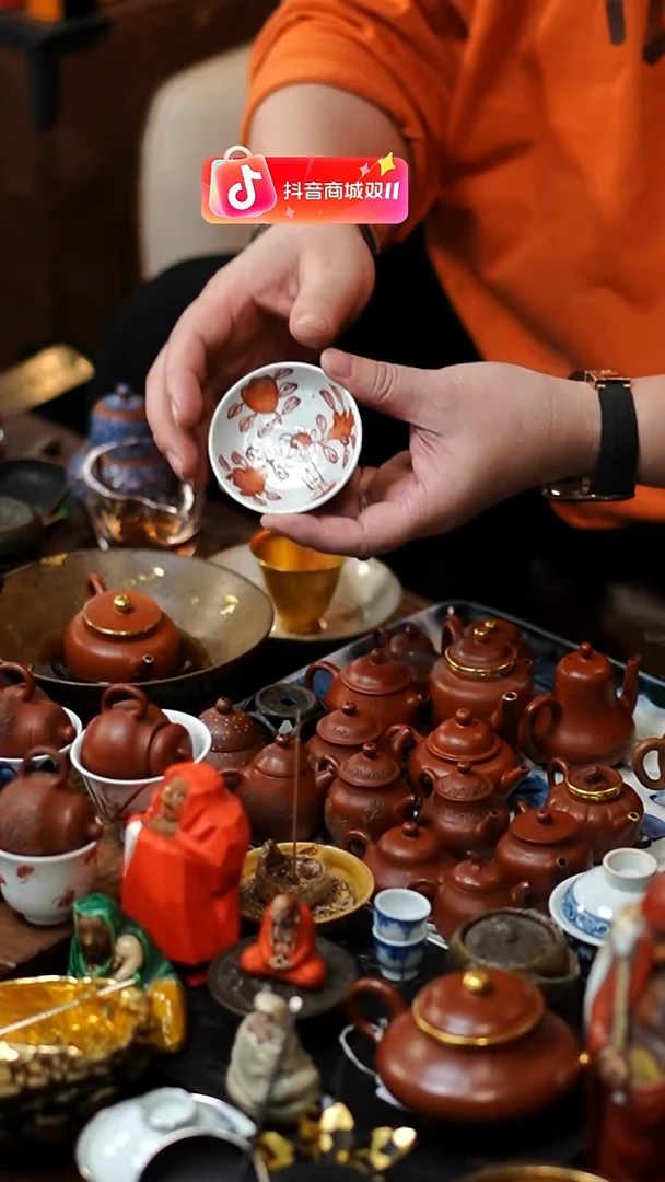 ?*眼小壶承茶托功夫茶道具